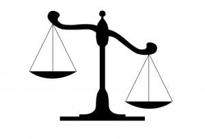 black justice scales