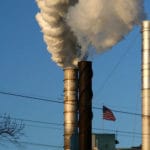 smoke stack billowing smoke
