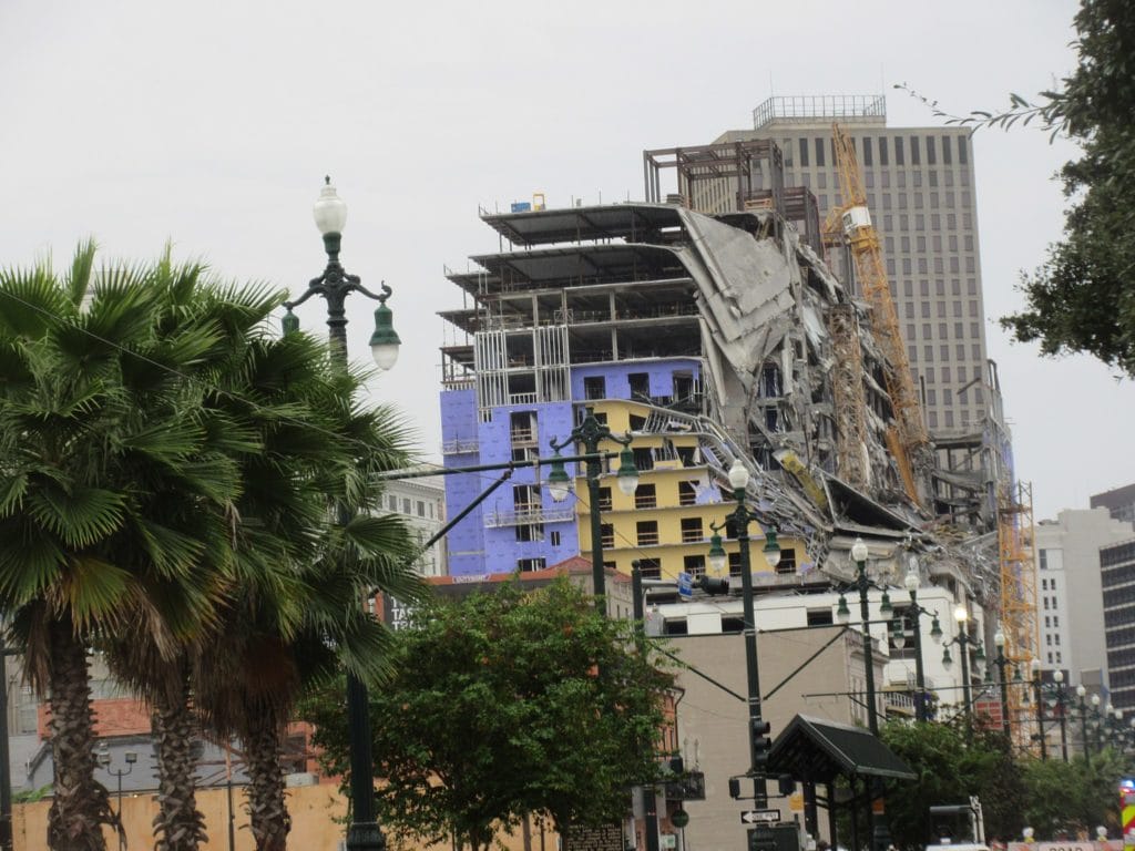 Hard Rock Hotel New Orleans Canal Street building collapse